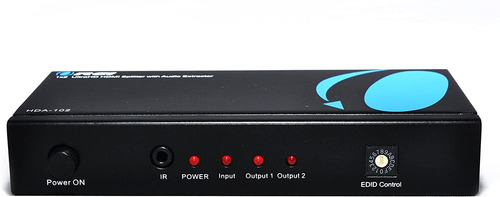 Orei Hda-102 1x2 Hdmi Splitter Con Extractor De Audio Soport