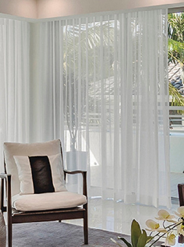 Cortinas Living Tela Voile Doble Ancho Cinta Jean Cartier