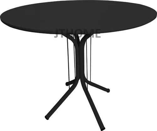 Mesa Jantar Escrivaninha 70cm Redonda Base Metal Isa