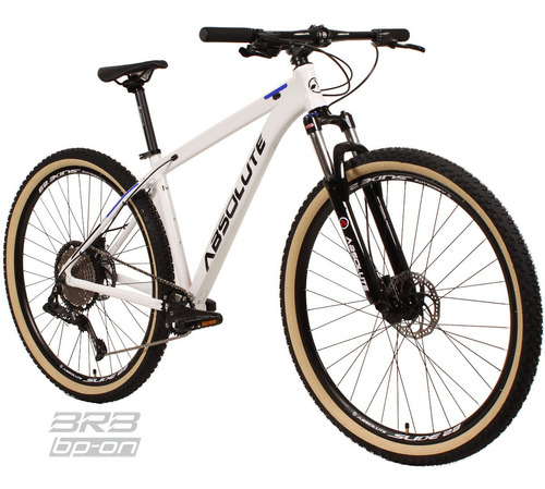 Bike Mtb 29 Absolute 12v Freios Hidráulicos Suspensão Trava Cor Branco/preto-nero Tamanho Do Quadro 17