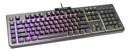 Teclado Gaming Evga Z12 Led Rgb Iiluminado / Color del teclado Negro