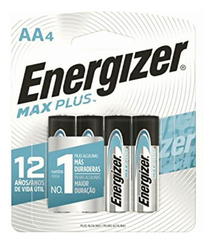 Energizer, Pila Maxplus Alcalina Aaa, 4 Pilas, Blanco/azul