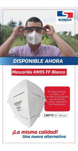 Respirador Mascarilla Kn95 - Marca Sosega Caja 50 Unidades