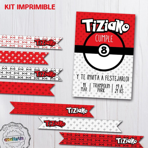 Kit Imprimible Cumpleaños Pokemon