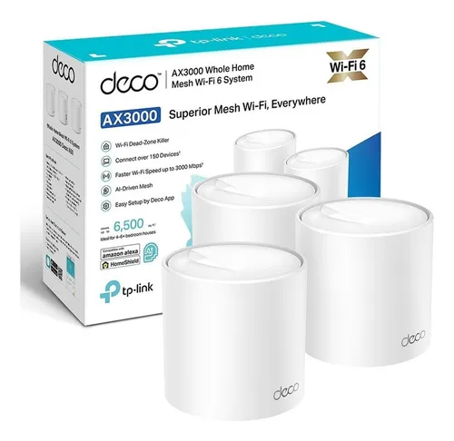 Access Point Mesh Wi-fi 6 Doble Banda AX3000 Giga Deco x50 3 unidades