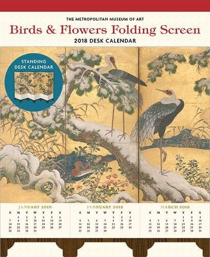 Birds And Flowers Folding Screen 2018 Desk Calendar