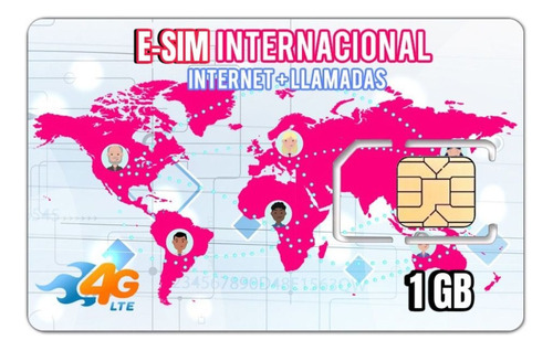 E-sim Prepago Internacional Internet  Velocidad 5g
