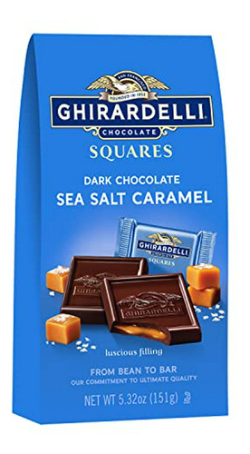 Dark And Caramel Sea Salt, Chocolate Squares, 5.32 Oz., (pac