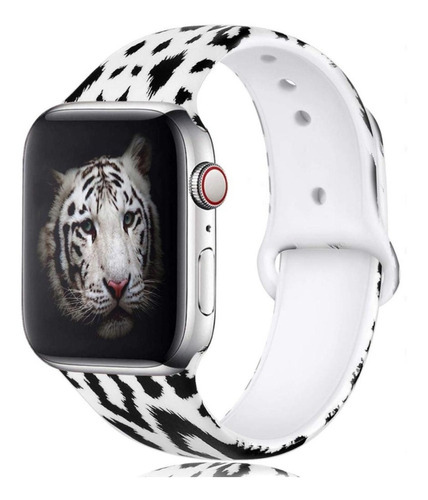 Correa Para Apple Watch Quality Soft Silicone Animal Print