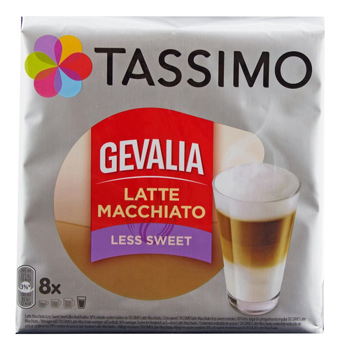 Tassimo Gevalia Latte Macchiato Discos De Café Menos Dulces 