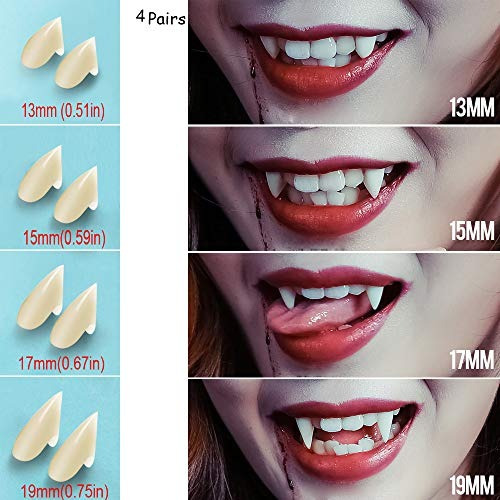 Imagen 1 de 3 de Uveefun Vampire Teeth Fangs Dentures - 4 Pair - Cosplay Prop