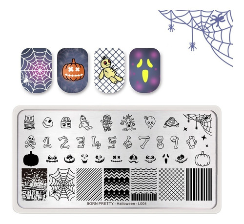 Born Pretty Placa Estampa Uñas Stamping Halloween L004