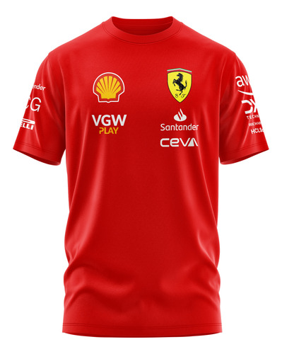 Remera Ferrari Lewis Hamilton 44 Formula 1 Algodón