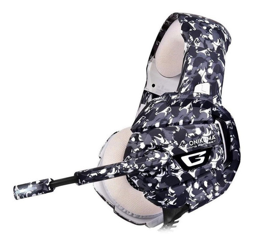 Imagen 3 de 3 de Auriculares gamer Onikuma K5 camo con luz LED
