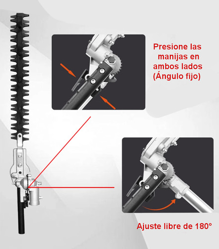 Adaptador Cortasetos Para Orilladora, Eje 9 Estrías