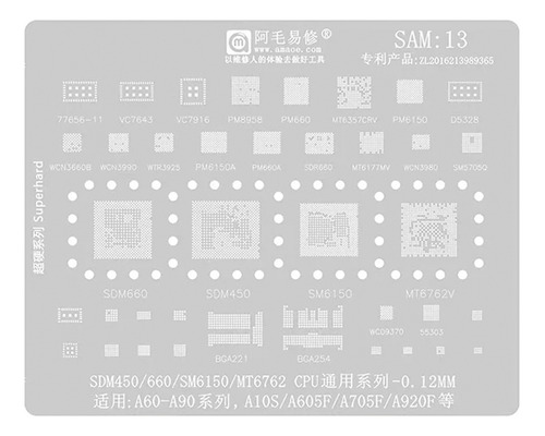 Estencil Sam 13 Amoe Compatible Con Samsung A60-a90 / A10s