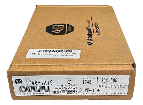 New Allen Bradley 1746-ia16 /c Slc 500 Digital Input Mod Bbz
