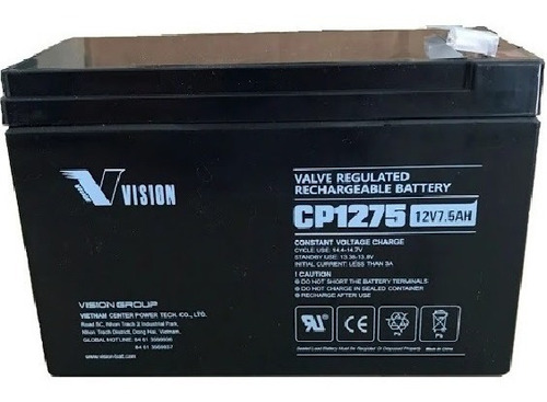 Bateria De Gel Vision Cp1275 12v 7.5 Ah Ups Alarmas Cp1270