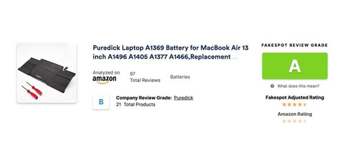 Batería A1405 Para Macbook Air 13 2010 Al 2017 Alta Calidad