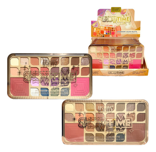 Paleta Sombras 24 Tonos + 2 Rubor Blush Showtime Max Belle 04 Rosados