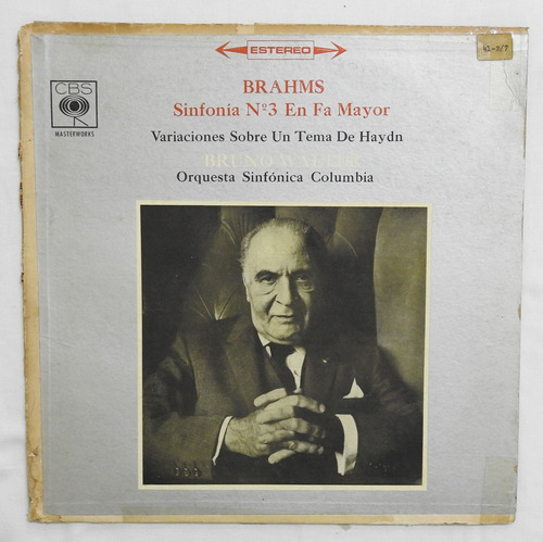 Brahms Sinfonía N° 3 En Fa Mayor Bruno Walter Vinilo (vg+)