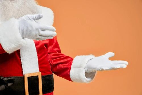 Barba Papai Noel Artificial Cacheada Com Gorro E Sino
