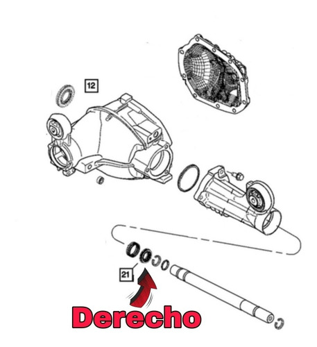 Retén Eje Delantero Jeep Commander 4x4 2005-2010 L/ Der.