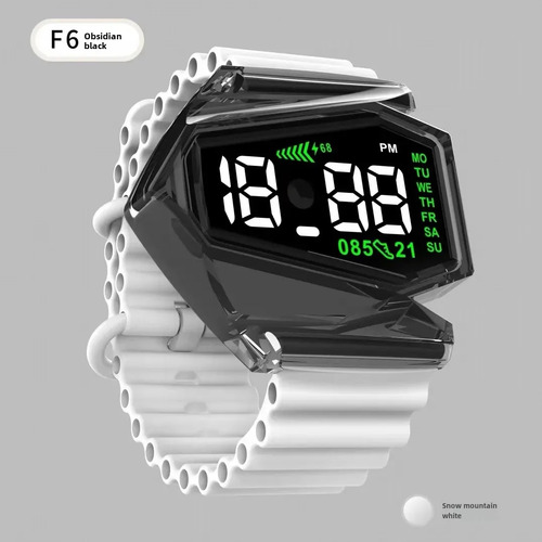 Elegant Black - Nuevo Reloj De Avión Led F6 Resistente Al Ag