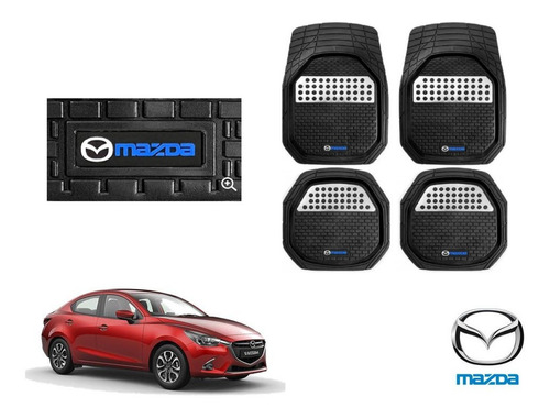 Tapetes 4pz Charola 3d Logo Mazda 2 Sedan 2016 A 2023