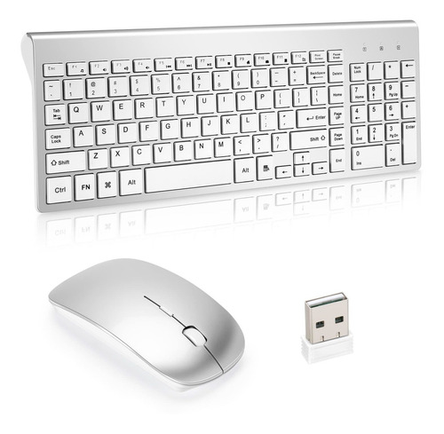 Juego Teclado Mouse Inalambrico Usb 2.4g Compacto Para