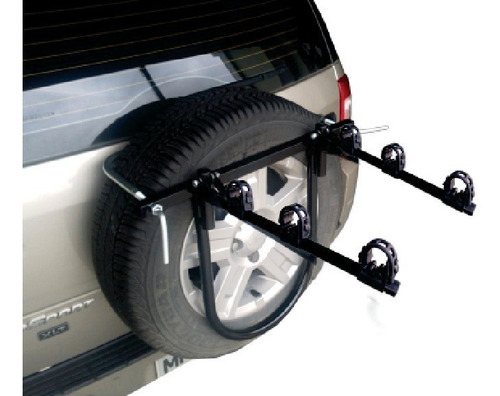 Imagem 2 de 3 de Suporte Transbike Estepe Com Presilhas P/ 3 Bikes Universal
