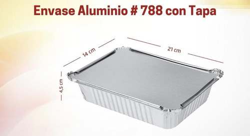 Bandejas Térmicas De Aluminio 788/990 Con Tapas Anime 