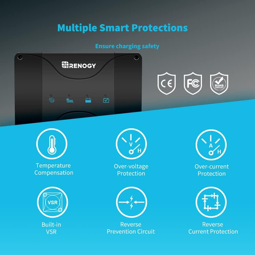 Renogy 12v 30a Dc Cargador De Batería Mppt De Entrada Integr