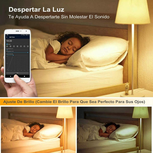 Imagen 7 de 7 de 2 Focos Inteligentes Rgb Wifi Bombilla Alexa Google Siri 9w