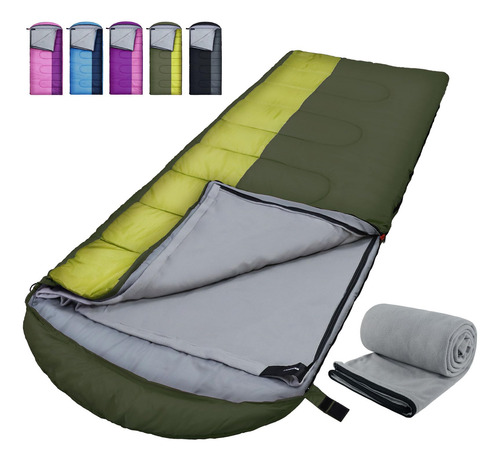 Saco De Dormir Xl 10 Grados Impermeable Para Adultos 3-4 Est