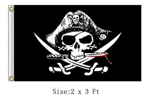 Bandera Pirata Dyung Tec, 2 Piezas 2 X 3 Bandera De Calavera