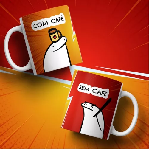 Caneca Com Café Sem Café, Meme Flork Boneco Palito de Porcelana -  egvpersonalizados - Caneca - Magazine Luiza