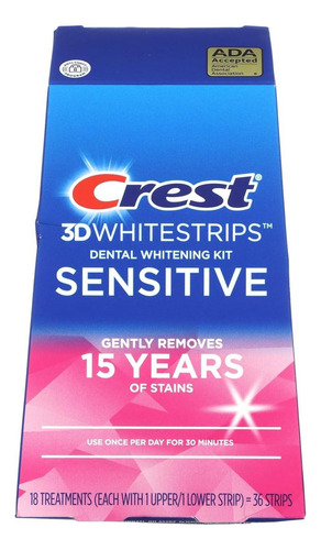 Crest 3d Whitestrips Sensibles Blanqueamiento Dental 18