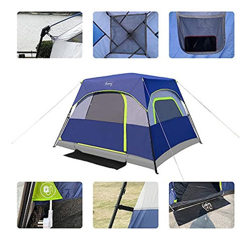 Carpa Para 6 Personas Para Acampar, Impermeable, Resistente
