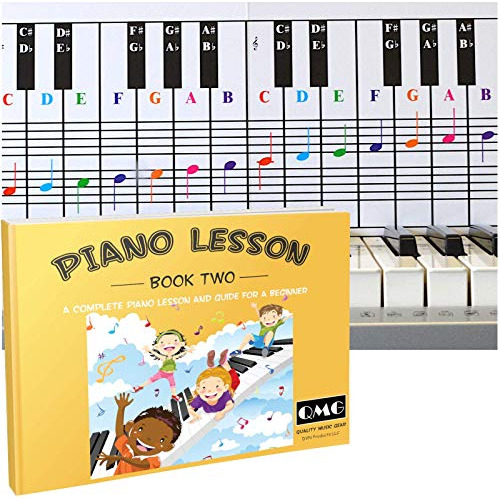 Piano Lessons Book2 And Color Coded Piano Note Chart: Piano