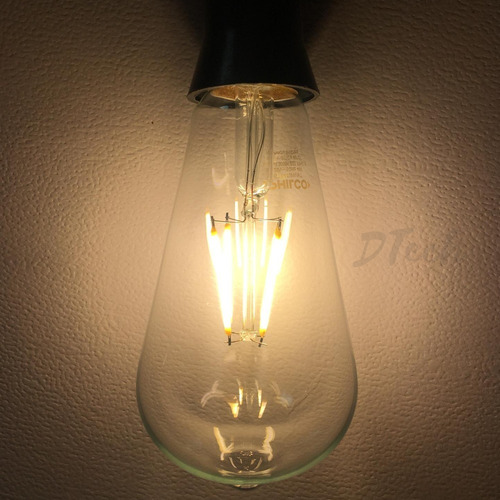 Lámpara Led Edison Vintage Filamento E27 4w St58 Cálida Fría
