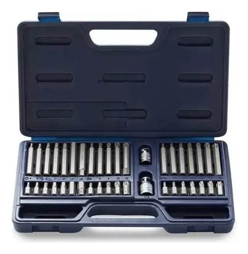 Juego Set Puntas Exagonal Multiestria Torx 40pzas C/ Adaptad