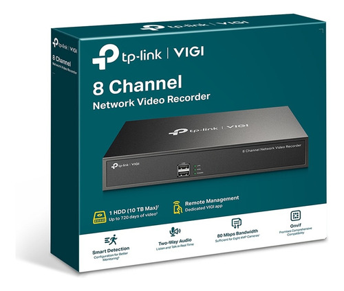 Nvr Tp Link Puerto Poe 8 Canales Nvr1008h-8mp Vigi