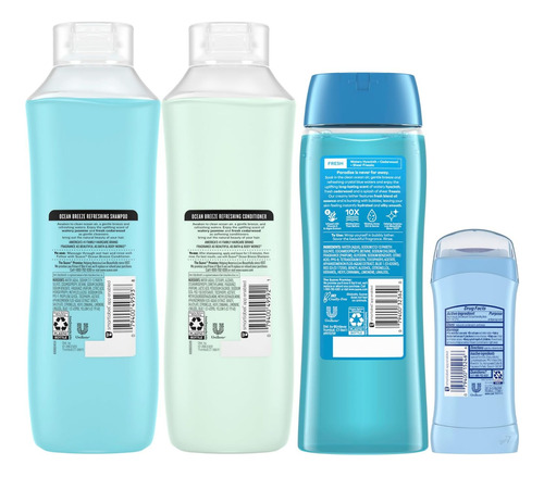 Pacote De 2 Sabonetes Corporais Suave, Shampoo E Condicionad
