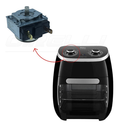 Imagem 2 de 8 de Timer 60 Minutos Fritadeira Air Fryer Philco Pfr2000p