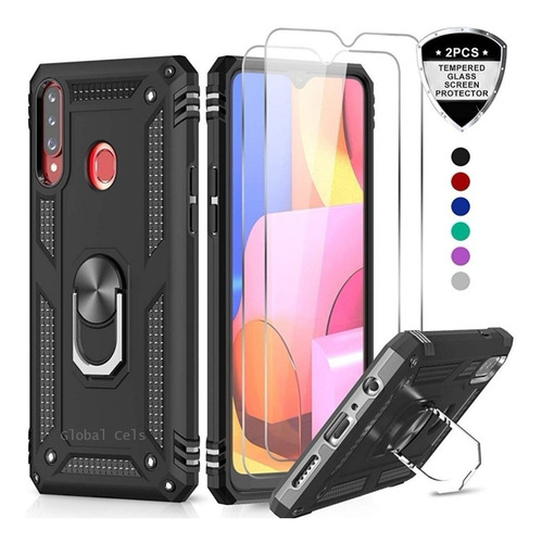 Case Protector Galaxy A20s A10s A10e A50 C/ Vidrio Templado