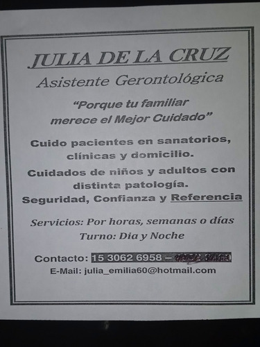Cuidadora Domiciliario