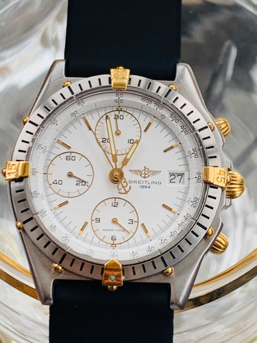 Relógio Breitling Aço Detalhes Em Ouro 18k,automático 39mm.