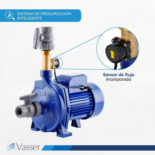 Imagen 7 de 12 de Electrobomba Presurizadora Vasser Qc Te 22 20mts 4 Baños Tan