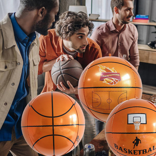 Decoración De Cumpleaños Con Globo De Baloncesto 4d